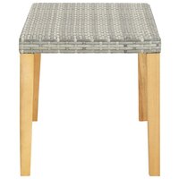 Tuinbank 120 cm poly rattan en massief acaciahout grijs 8719883732343 3