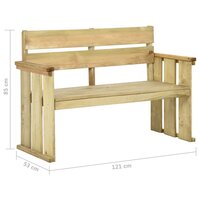 Tuinbank 121 cm ge&iuml;mpregneerd grenenhout 8720286817339 7