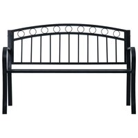 Tuinbank 125 cm staal zwart 8719883746005 2