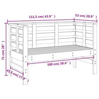 Tuinbankje 111,5x53x71 cm massief grenenhout 8720845808952 9