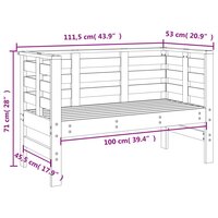 Tuinbankje 111,5x53x71 cm massief douglashout 8720845809003 9