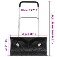 Sneeuwschep met uitschuifbaar handvat 66 cm bladstaal zwart 8720845951368 7