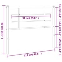Hoofdbord 107 cm metaal wit 8721012304390 6