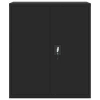 Archiefkast 90x40x105 cm staal zwart 8720845889609 3