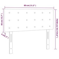 Hoofdbord 80x5x78/88 cm fluweel zwart 8720287152569 8