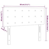Hoofdbord 80x5x78/88 cm fluweel lichtgrijs 8720287152545 8