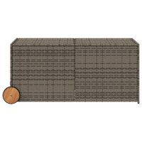 Tuinbox met wielen 283 L poly rattan grijs 8721012243606 4