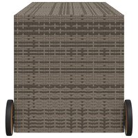 Tuinbox met wielen 283 L poly rattan grijs 8721012243606 5