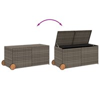 Tuinbox met wielen 283 L poly rattan grijs 8721012243606 7