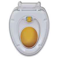 Toiletbril voor volwassenen/kinderen soft-close wit en geel 8718475940869 10