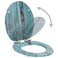 Toiletbril met soft-close deksel oud hout MDF 8718475722830 2