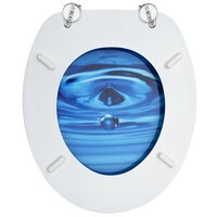 Toiletbrillen met deksel 2 st waterdruppel MDF blauw 8720286084106 6
