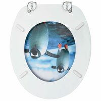 Toiletbrillen met deksel 2 st pingu&iuml;n MDF 8720286084137 6