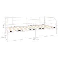 Bedbankframe metaal wit 90x200 cm 8719883989464 8