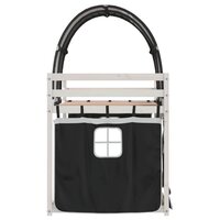 Stapelbed met gordijnen 80x200 cm grenenhout wit en zwart 8721102690310 6