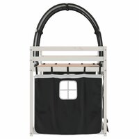 Stapelbed met gordijnen 75x190 cm grenenhout wit en zwart 8721102690433 6