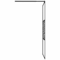 Inloopdouchewand met stenenmotief 80x195 cm ESG-glas zwart 8720286933305 5