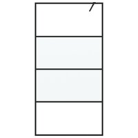 Inloopdouchewand 100x195 cm halfmat ESG-glas zwart 8720287052241 3