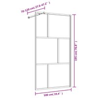Inloopdouchewand transparant 100x195 cm ESG-glas rood 8720845942052 7
