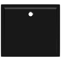 Douchebak rechthoekig 80x90 cm ABS zwart 8720286206195 5