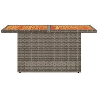 Tuintafel 100x55x73 cm poly rattan en acaciahout grijs 8721012335127 5