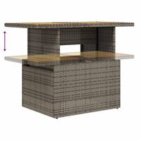 Tuintafel 100x55x73 cm poly rattan en acaciahout grijs 8721012335127 8
