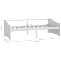 Bedbank 3-zits massief grenenhout 90x200 cm wit 8720286579237 8