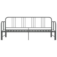 Slaapbankframe uittrekbaar metaal grijs 90x200 cm 8720286162538 3