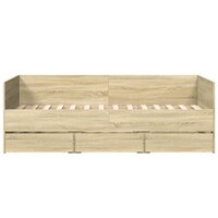 Slaapbank met lades 75x190 cm bewerkt hout sonoma eikenkleurig 8721102624872 4