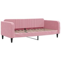 Slaapbank 100x200 cm fluweel roze 8720845953911 2
