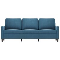 Driezitsbank 180 cm fluweel blauw 8721012139442 3