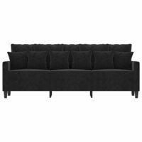 Driezitsbank 180 cm fluweel zwart 8721012140448 3