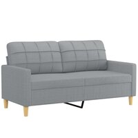 3-delige Loungeset met kussens stof lichtgrijs 8721012062498 4