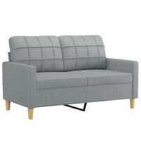2-delige Loungeset met kussens stof lichtgrijs 8721012062733 3