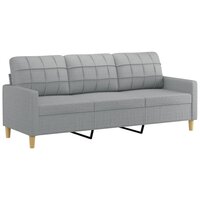 2-delige Loungeset met kussens stof lichtgrijs 8721012062733 4