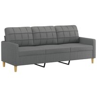 2-delige Loungeset met kussens stof donkergrijs 8721012062740 4