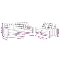 2-delige Loungeset met kussens stof donkergrijs 8721012062740 6