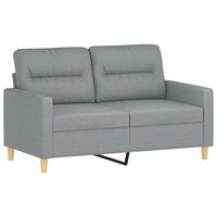 2-delige Loungeset met kussens stof lichtgrijs 8721012065352 3