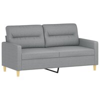 2-delige Loungeset met kussens stof lichtgrijs 8721012065352 4