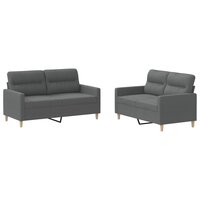 2-delige Loungeset met kussens stof donkergrijs 8721012065369 2