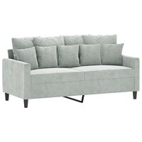 2-delige Loungeset met kussens fluweel lichtgrijs 8721012066670 4