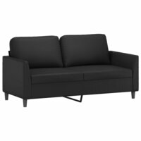 3-delige Loungeset met kussens kunstleer zwart 8721012067226 4