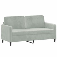 2-delige Loungeset met kussens fluweel lichtgrijs 8721012069619 4