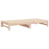 Slaapbank uitschuifbaar massief grenenhout 2x(100x200) cm 8720845639242 8