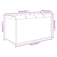 Opbergbankje 82x42x45 cm bewerkt hout gerookt eikenkleurig 8721012162549 10