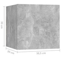 Nachtkastje 30,5x30x30 cm spaanplaat betongrijs 8720286579794 9