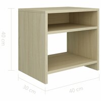 Nachtkastje 40x30x40 cm bewerkt hout sonoma eikenkleurig 8719883671765 6
