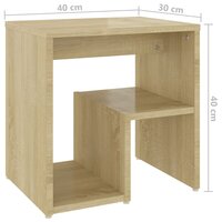 Nachtkastje 40x30x40 cm bewerkt hout sonoma eikenkleurig 8720286558409 6