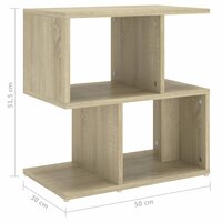 Nachtkastje 50x30x51,5 cm bewerkt hout sonoma eikenkleurig 8720286558768 7