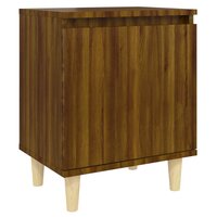 Nachtkastje met houten poten 40x30x50 cm bruin eikenkleur 8720286854631 2